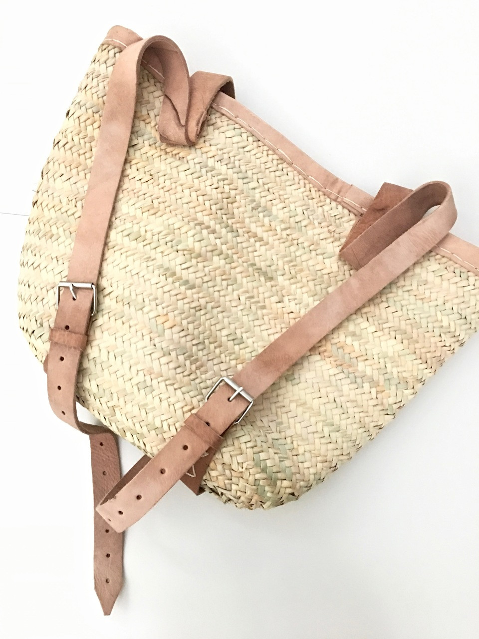French Farmers Market Leather Trimmed Backpack French Farmers Market Leather Trimmed Backpack